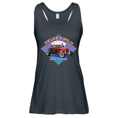 Deuce's Wild Hot Rod Larry Grossman Ladies Essential Flowy Tank