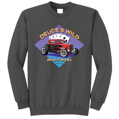 Deuce's Wild Hot Rod Larry Grossman Tall Sweatshirt