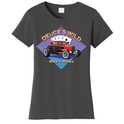 Deuce's Wild Hot Rod Larry Grossman Women's T-Shirt