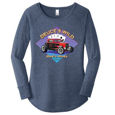 Deuce's Wild Hot Rod Larry Grossman Women's Perfect Tri Tunic Long Sleeve Shirt