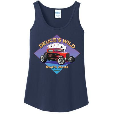 Deuce's Wild Hot Rod Larry Grossman Ladies Essential Tank