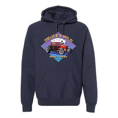 Deuce's Wild Hot Rod Larry Grossman Premium Hoodie