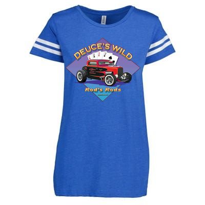 Deuce's Wild Hot Rod Larry Grossman Enza Ladies Jersey Football T-Shirt