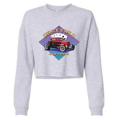 Deuce's Wild Hot Rod Larry Grossman Cropped Pullover Crew