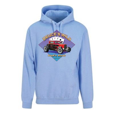 Deuce's Wild Hot Rod Larry Grossman Unisex Surf Hoodie