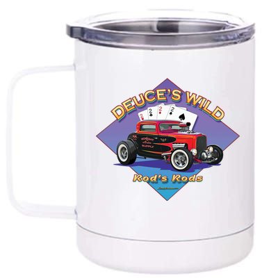 Deuce's Wild Hot Rod Larry Grossman 12 oz Stainless Steel Tumbler Cup