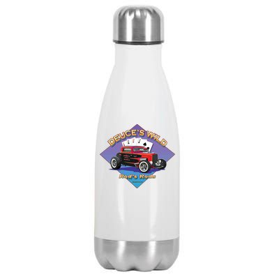 Deuce's Wild Hot Rod Larry Grossman Stainless Steel Insulated Water Bottle