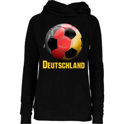 Deutschland German Flag Germany Soccer Style Womens Funnel Neck Pullover Hood