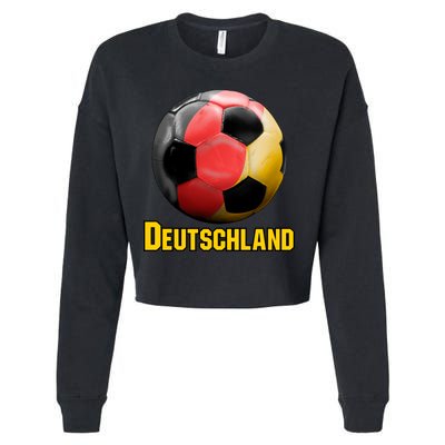 Deutschland German Flag Germany Soccer Style Cropped Pullover Crew