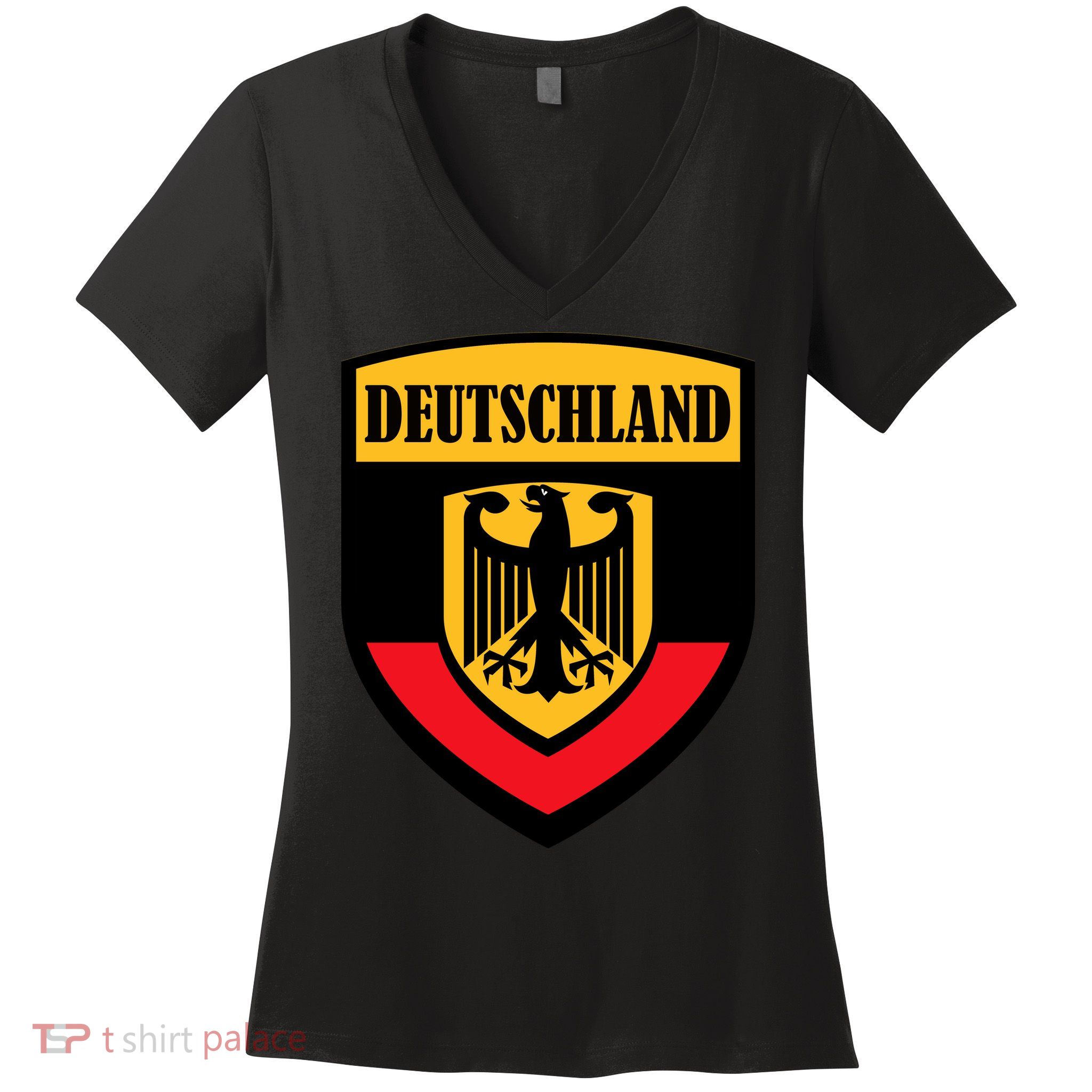 Deutschland Germany Crest Women's V-Neck T-Shirt