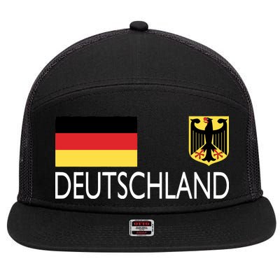 Deutschland Germany Soccer 7 Panel Mesh Trucker Snapback Hat