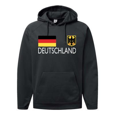 Deutschland Germany Soccer Performance Fleece Hoodie