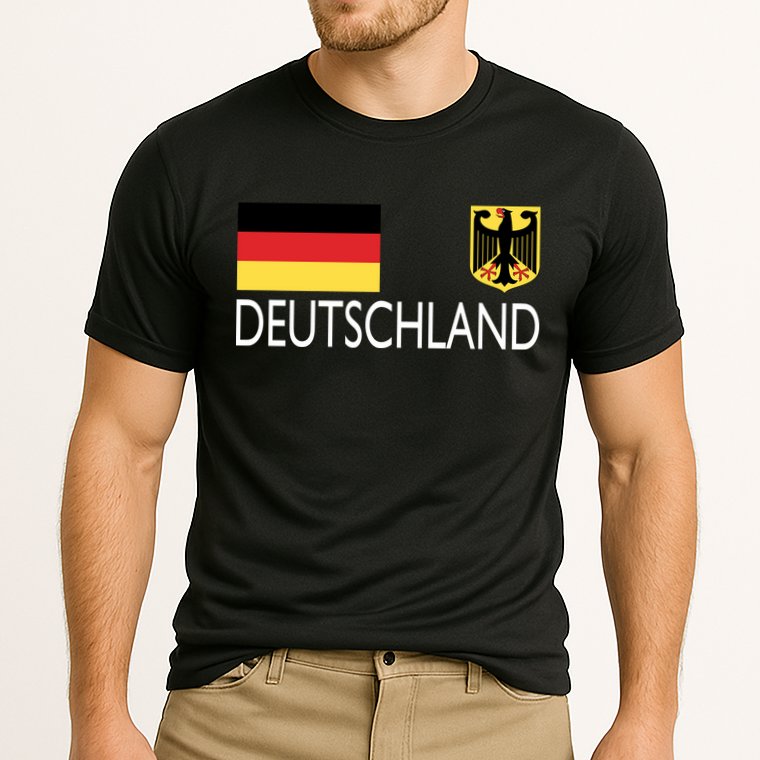 Deutschland Germany Soccer Cooling Performance Crew T-Shirt