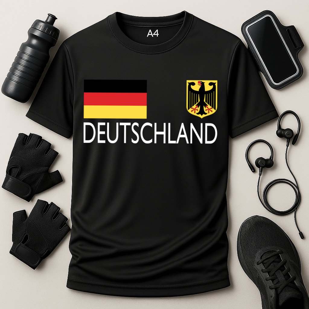 Deutschland Germany Soccer Cooling Performance Crew T-Shirt