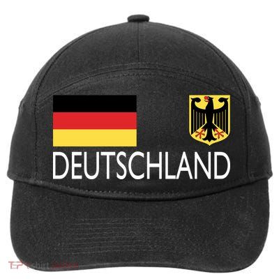Deutschland Germany Soccer 7-Panel Snapback Hat