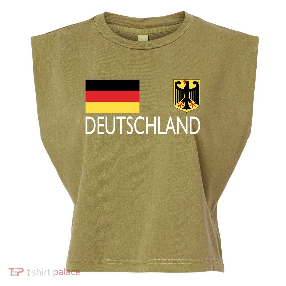 Deutschland Germany Soccer Garment-Dyed Women's Muscle Tee