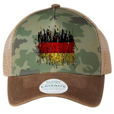 Deutschland Germany Torn German Flag Legacy Tie Dye Trucker Hat