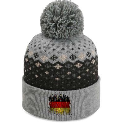 Deutschland Germany Torn German Flag The Baniff Cuffed Pom Beanie