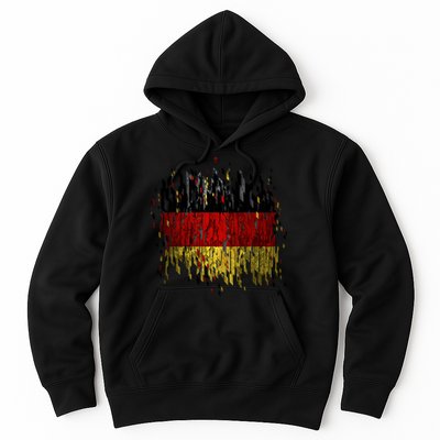 Deutschland Germany Torn German Flag Hoodie