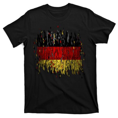 Deutschland Germany Torn German Flag T-Shirt