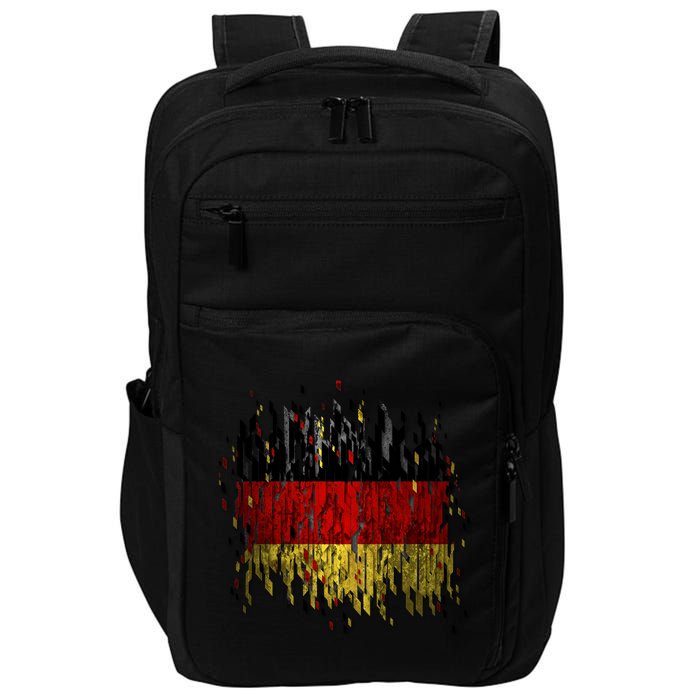 Deutschland Germany Torn German Flag Impact Tech Backpack