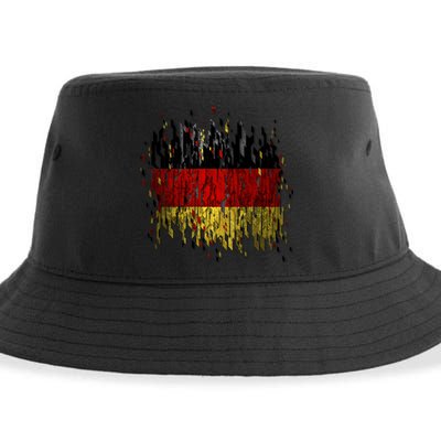 Deutschland Germany Torn German Flag Sustainable Bucket Hat