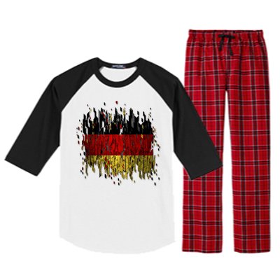 Deutschland Germany Torn German Flag Raglan Sleeve Pajama Set