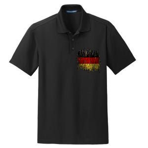 Deutschland Germany Torn German Flag Dry Zone Grid Polo