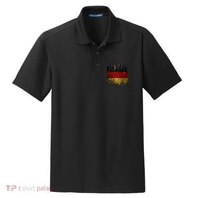 Deutschland Germany Torn German Flag Dry Zone Grid Polo