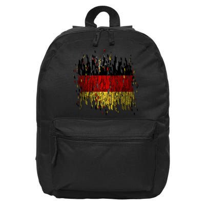 Deutschland Germany Torn German Flag 16 in Basic Backpack