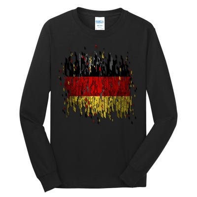 Deutschland Germany Torn German Flag Tall Long Sleeve T-Shirt