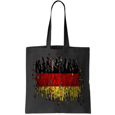 Deutschland Germany Torn German Flag Tote Bag