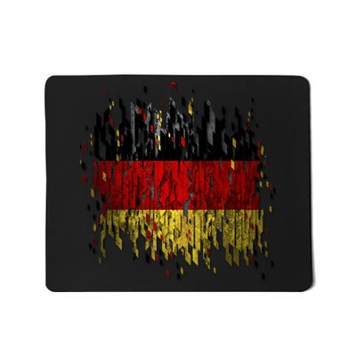 Deutschland Germany Torn German Flag Mousepad