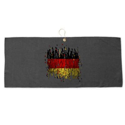 Deutschland Germany Torn German Flag Large Microfiber Waffle Golf Towel