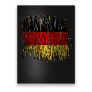 Deutschland Germany Torn German Flag Poster