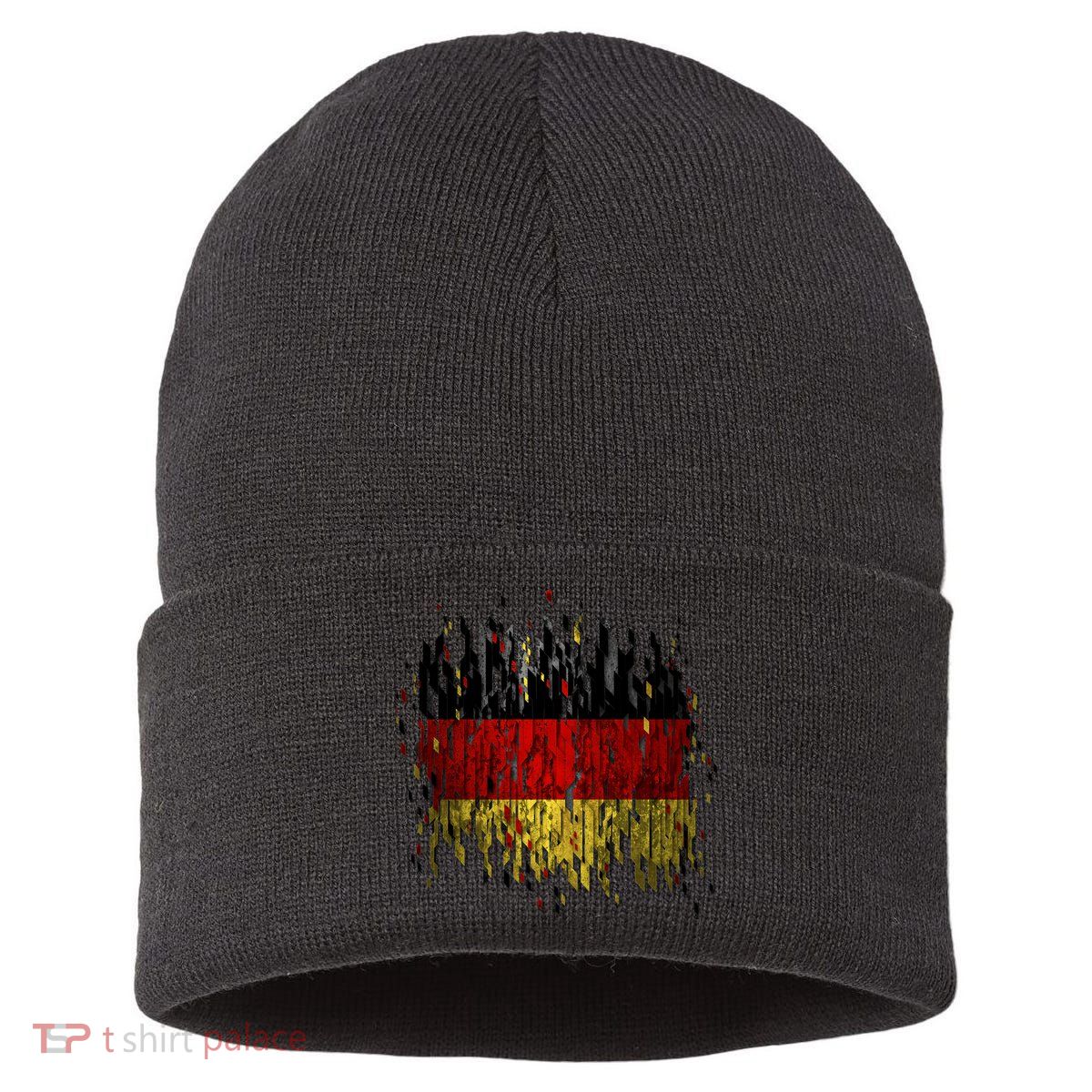 Deutschland Germany Torn German Flag Sustainable Knit Beanie