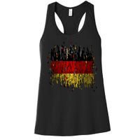 Deutschland Germany Torn German Flag Women's Racerback Tank