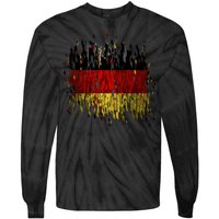 Deutschland Germany Torn German Flag Tie-Dye Long Sleeve Shirt