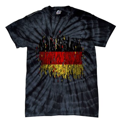 Deutschland Germany Torn German Flag Tie-Dye T-Shirt