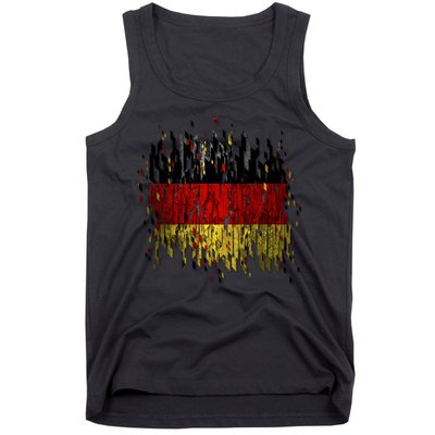 Deutschland Germany Torn German Flag Tank Top