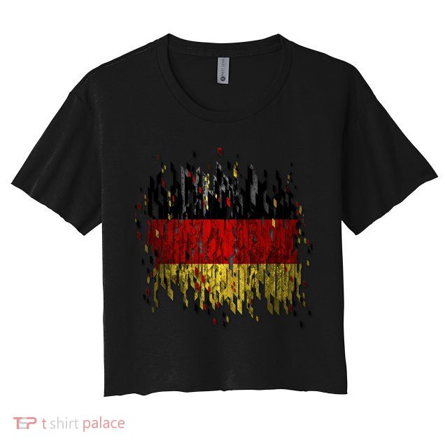 Deutschland Germany Torn German Flag Crop Top