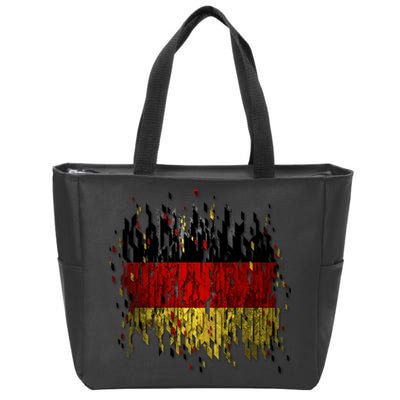 Deutschland Germany Torn German Flag Zip Tote Bag