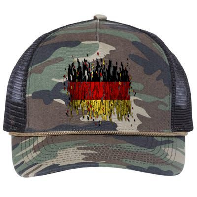 Deutschland Germany Torn German Flag Retro Rope Trucker Hat Cap