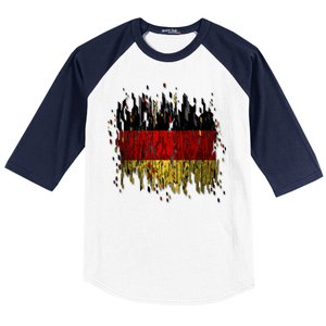 Deutschland Germany Torn German Flag Baseball Sleeve Shirt