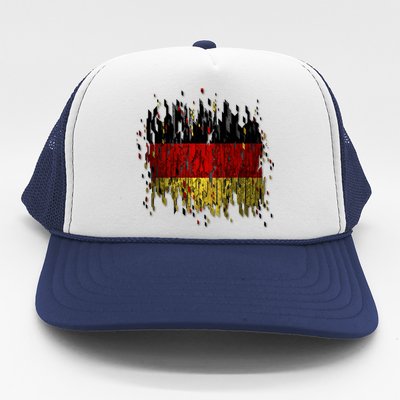 Deutschland Germany Torn German Flag Trucker Hat