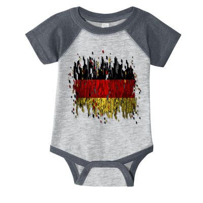 Deutschland Germany Torn German Flag Infant Baby Jersey Bodysuit