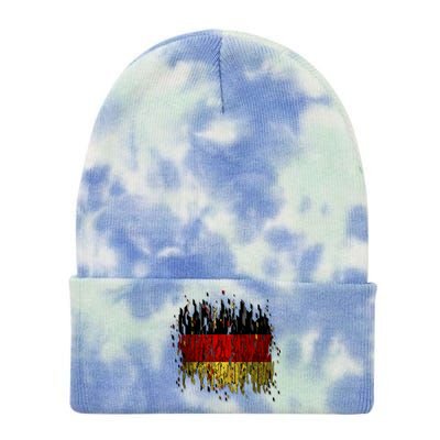 Deutschland Germany Torn German Flag Tie Dye 12in Knit Beanie