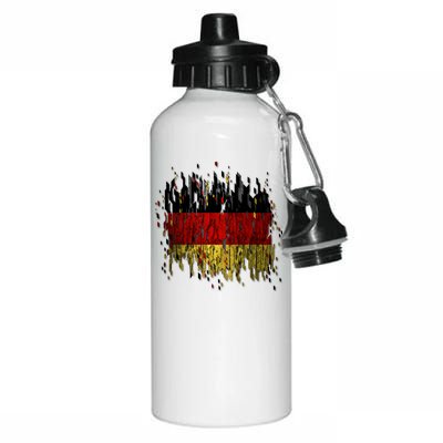 Deutschland Germany Torn German Flag Aluminum Water Bottle