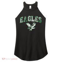 Distressed E.A.G.L.E.S Vintage Flying E.A.G.L.E.S Fly Bird Women's Perfect Tri Rocker Tank