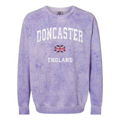 Doncaster England Vintage Athletic Sports Colorblast Crewneck Sweatshirt